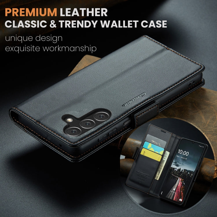 For Samsung Galaxy A16 5G CaseMe 023 Butterfly Buckle Litchi Texture RFID Anti-theft Leather Phone Case