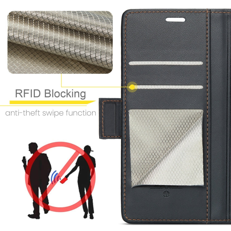 For Samsung Galaxy A16 5G CaseMe 023 Butterfly Buckle Litchi Texture RFID Anti-theft Leather Phone Case