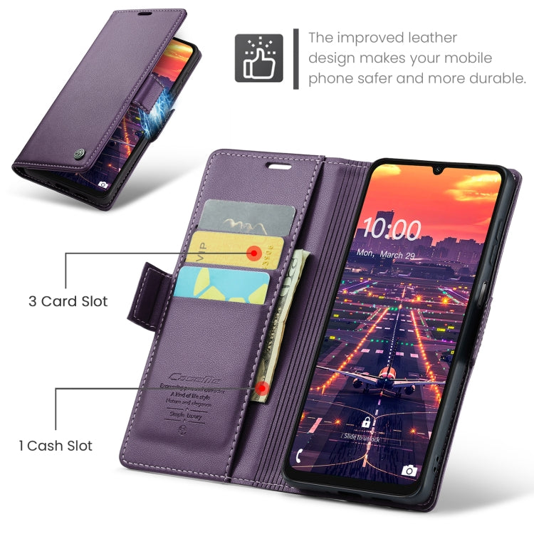 For Samsung Galaxy A16 5G CaseMe 023 Butterfly Buckle Litchi Texture RFID Anti-theft Leather Phone Case