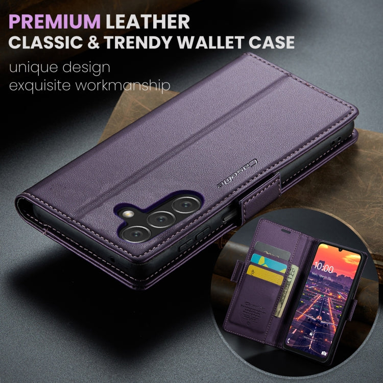 For Samsung Galaxy A16 5G CaseMe 023 Butterfly Buckle Litchi Texture RFID Anti-theft Leather Phone Case