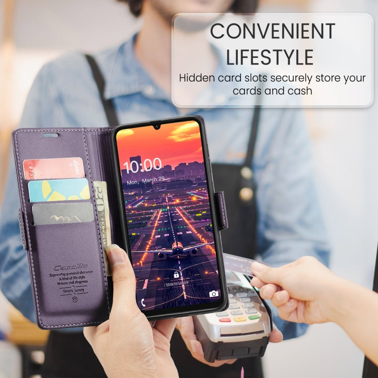 For Samsung Galaxy A16 5G CaseMe 023 Butterfly Buckle Litchi Texture RFID Anti-theft Leather Phone Case
