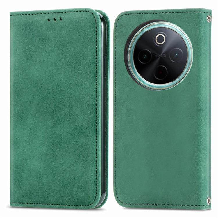 For vivo Y300 Pro Retro Skin Feel Magnetic Flip Leather Phone Case