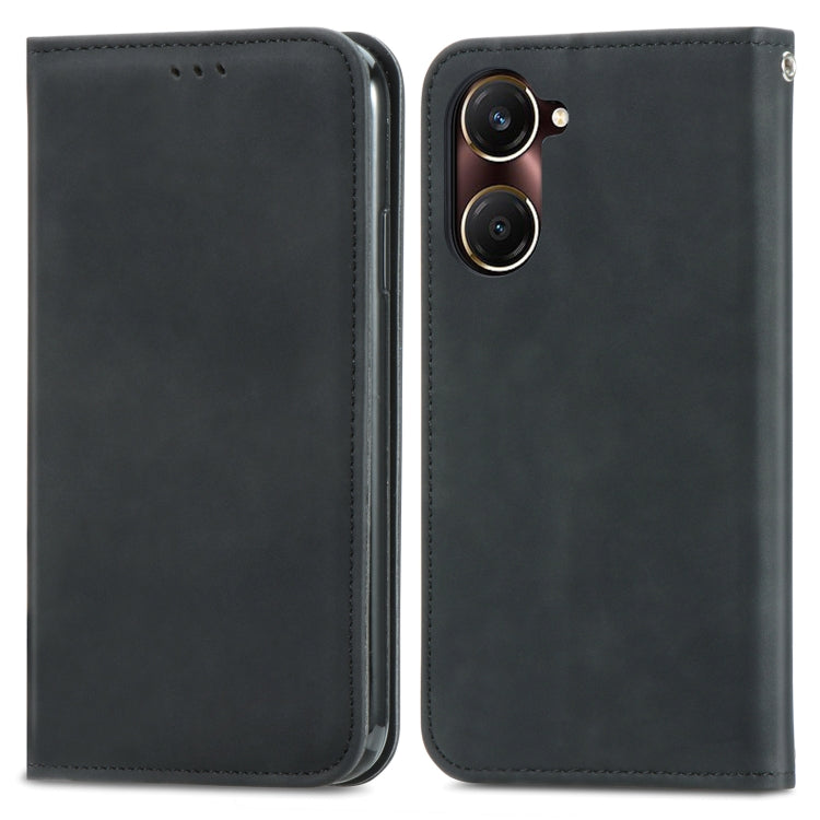 For vivo Y37 Retro Skin Feel Magnetic Flip Leather Phone Case