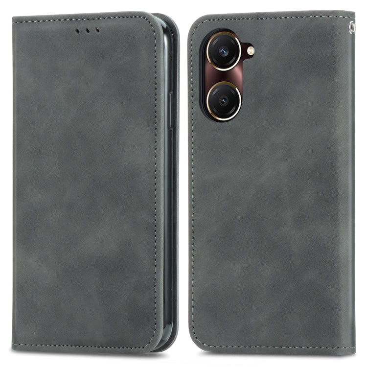 For vivo Y37 Retro Skin Feel Magnetic Flip Leather Phone Case