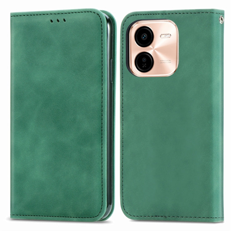 For vivo Y37 Pro Retro Skin Feel Magnetic Flip Leather Phone Case