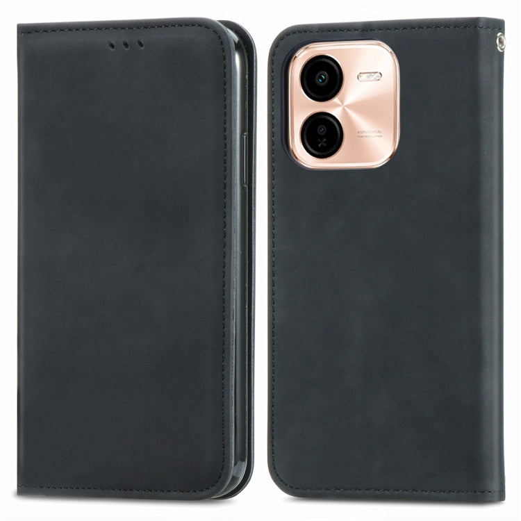 For vivo Y37 Pro Retro Skin Feel Magnetic Flip Leather Phone Case