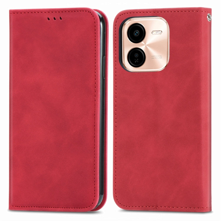 For vivo Y37 Pro Retro Skin Feel Magnetic Flip Leather Phone Case