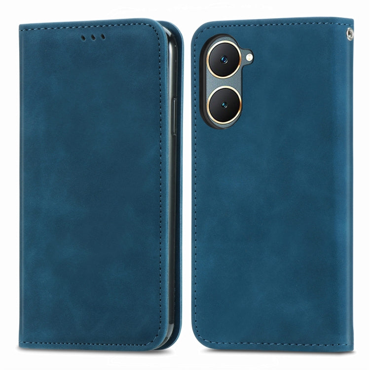 For vivo Y18e Retro Skin Feel Magnetic Flip Leather Phone Case