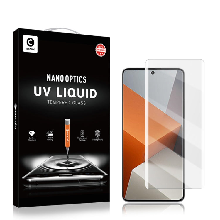 For  Redmi Note 13 Pro+ mocolo 9H 3D Full Screen UV Tempered Glass Film