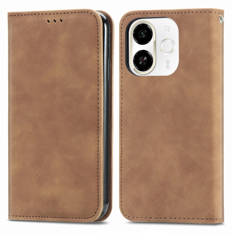 For Tecno Spark 30C 5G Retro Skin Feel Magnetic Leather Phone Case