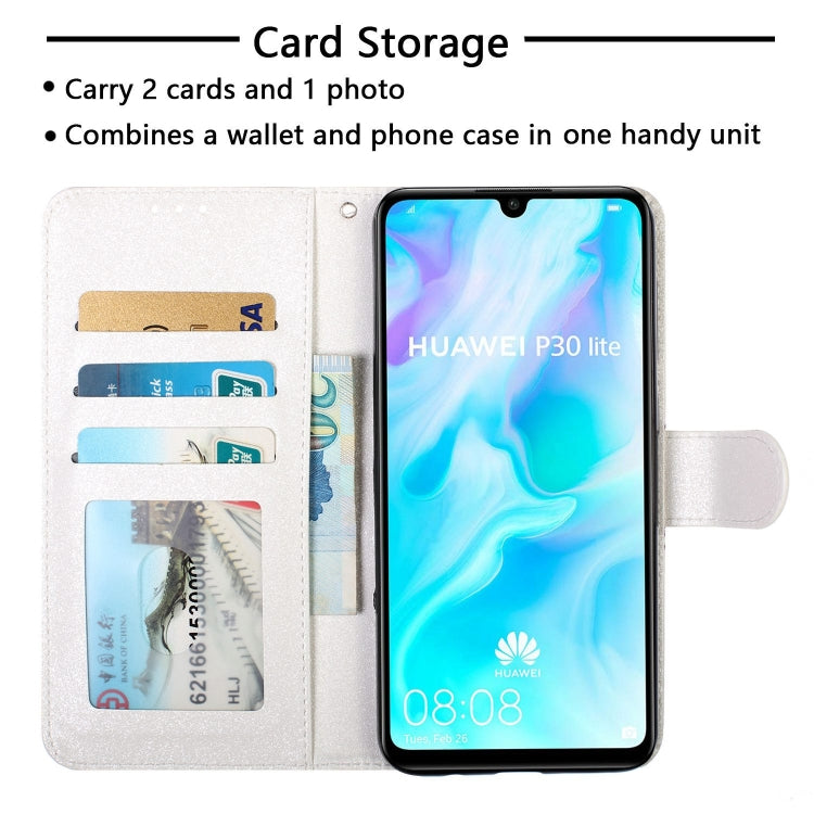 3D Visual Painting Left And Right Open Leather Case for Huawei P30 Lite&Nova 4E , With Bracket & Card Slot & Wallet & Bracelet