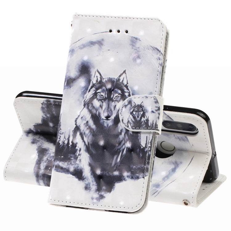 3D Visual Painting Left And Right Open Leather Case for Huawei P30 Lite&Nova 4E , With Bracket & Card Slot & Wallet & Bracelet