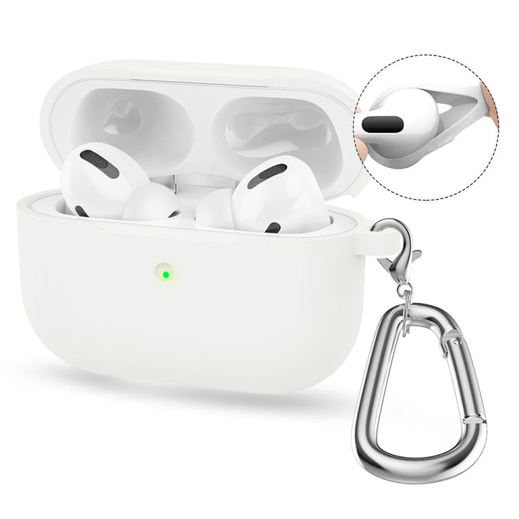 For Apple AirPods 4 2024 ENKAY Hat-Prince Thickened Silicone Case with Hook and Anti-lost Silicone Earbuds