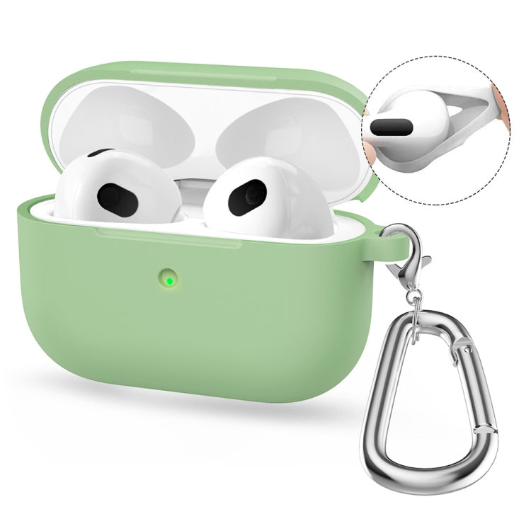 For Apple AirPods 4 2024 ENKAY Hat-Prince Thickened Silicone Case with Hook and Anti-lost Silicone Earbuds