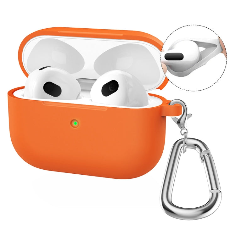 For Apple AirPods 4 2024 ENKAY Hat-Prince Thickened Silicone Case with Hook and Anti-lost Silicone Earbuds