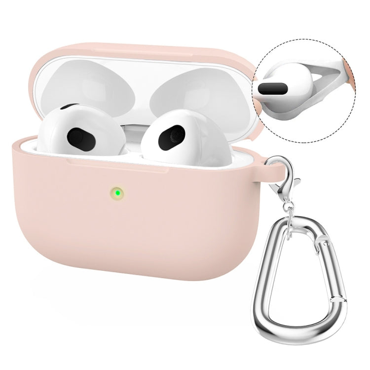 For Apple AirPods 4 2024 ENKAY Hat-Prince Thickened Silicone Case with Hook and Anti-lost Silicone Earbuds