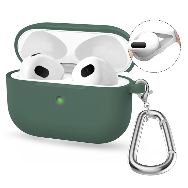 For Apple AirPods 4 2024 ENKAY Hat-Prince Thickened Silicone Case with Hook and Anti-lost Silicone Earbuds
