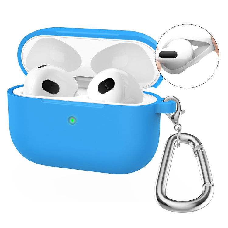 For Apple AirPods 4 2024 ENKAY Hat-Prince Thickened Silicone Case with Hook and Anti-lost Silicone Earbuds