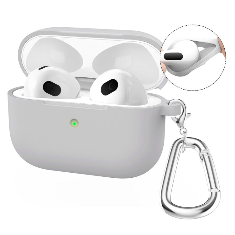 For Apple AirPods 4 2024 ENKAY Hat-Prince Thickened Silicone Case with Hook and Anti-lost Silicone Earbuds