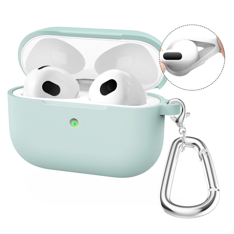 For Apple AirPods 4 2024 ENKAY Hat-Prince Thickened Silicone Case with Hook and Anti-lost Silicone Earbuds