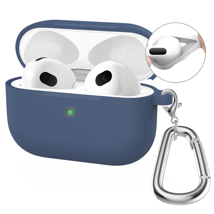For Apple AirPods 4 2024 ENKAY Hat-Prince Thickened Silicone Case with Hook and Anti-lost Silicone Earbuds