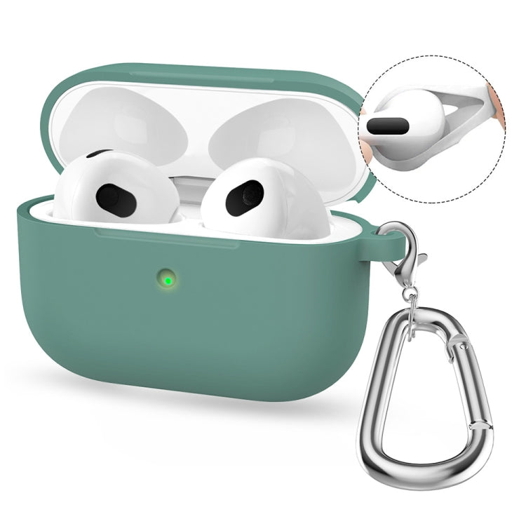For Apple AirPods 4 2024 ENKAY Hat-Prince Thickened Silicone Case with Hook and Anti-lost Silicone Earbuds