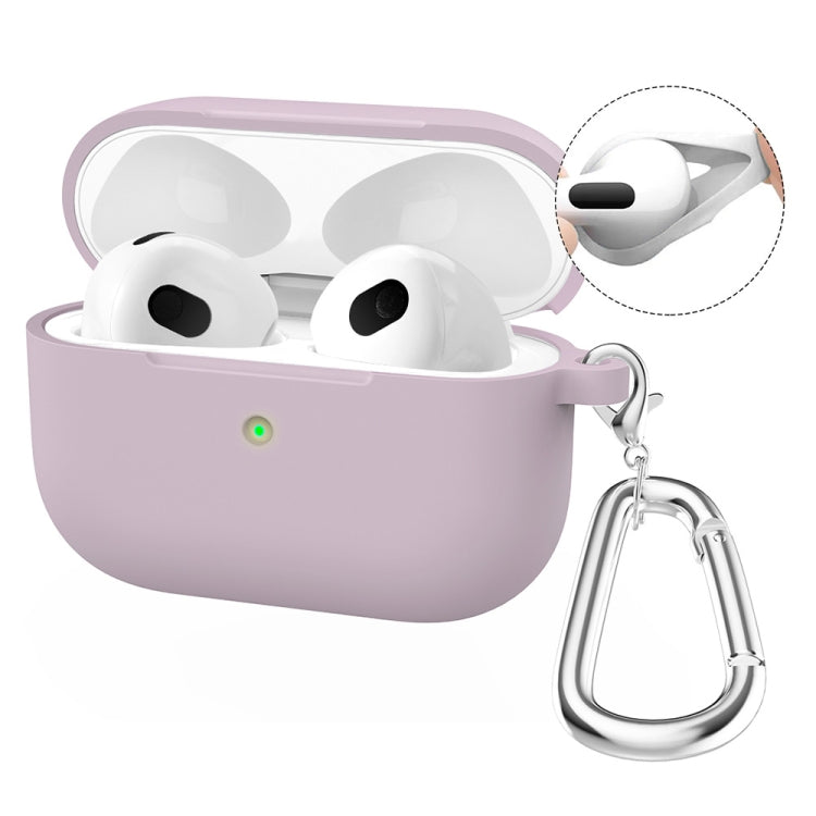 For Apple AirPods 4 2024 ENKAY Hat-Prince Thickened Silicone Case with Hook and Anti-lost Silicone Earbuds