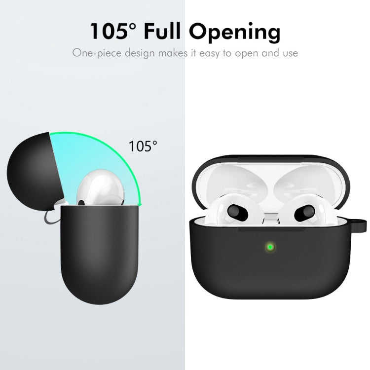 For Apple AirPods 4 2024 ENKAY Hat-Prince Thickened Silicone Case with Hook and Anti-lost Silicone Earbuds