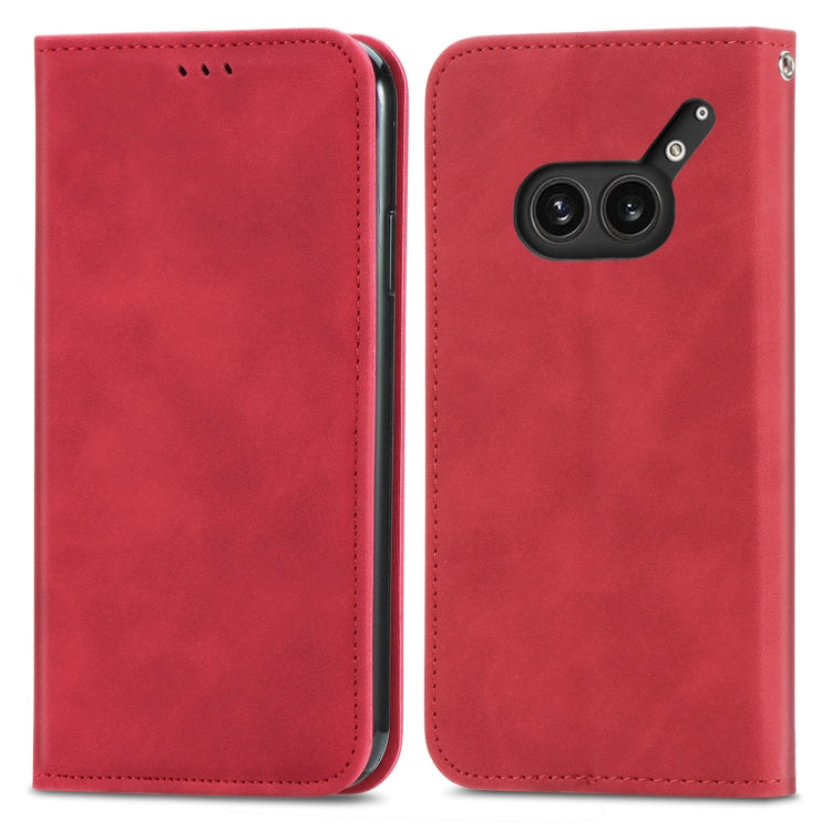 For Nothing Phone 2a Plus Retro Skin Feel Magnetic Flip Leather Phone Case