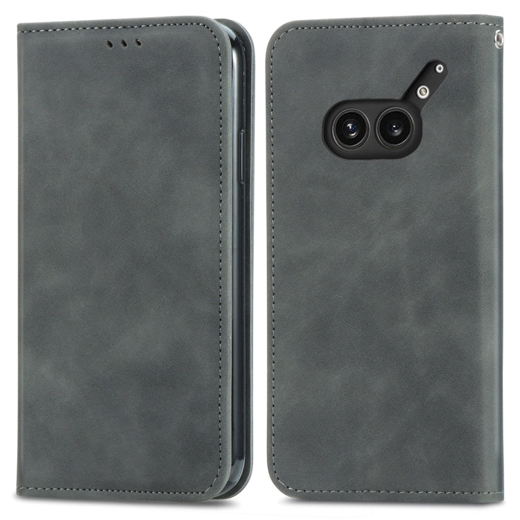 For Nothing Phone 2a Plus Retro Skin Feel Magnetic Flip Leather Phone Case