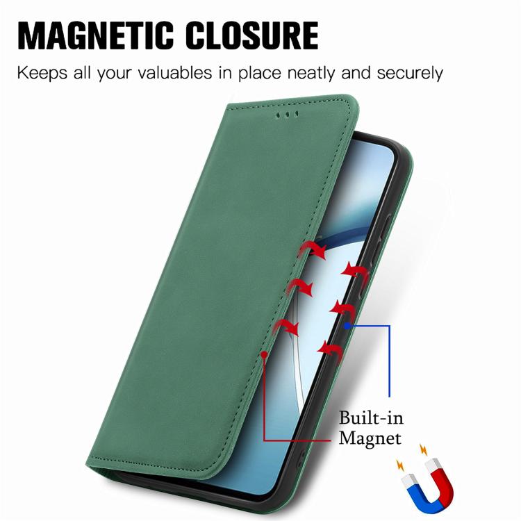 For Nothing Phone 3a Retro Skin Feel Magnetic Flip Leather Phone Case