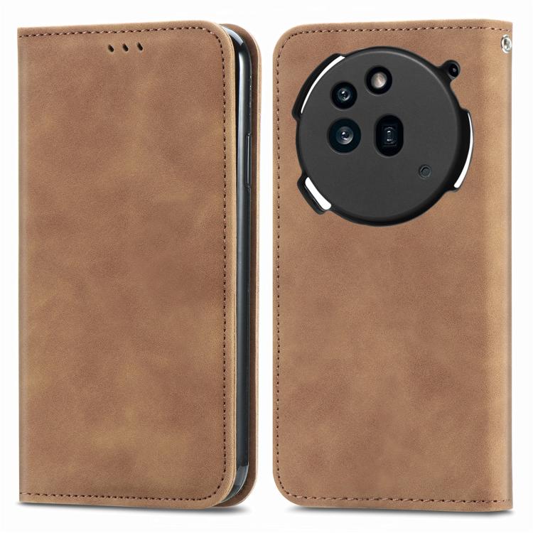 For Nothing Phone 3a Retro Skin Feel Magnetic Flip Leather Phone Case