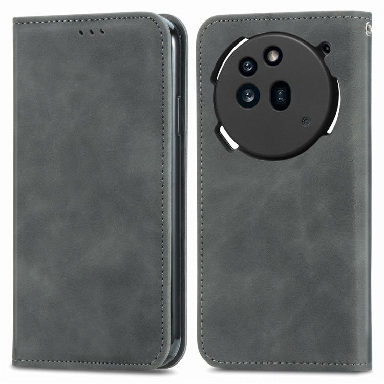 For Nothing Phone 3a Retro Skin Feel Magnetic Flip Leather Phone Case