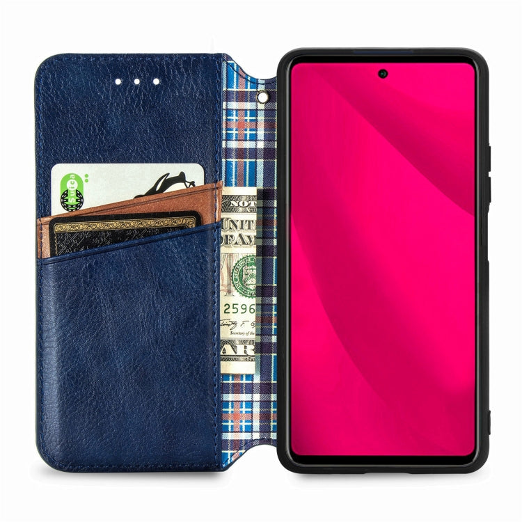 For Infinix Smart 9 Cubic Grid Pressed Magnetic Leather Phone Case