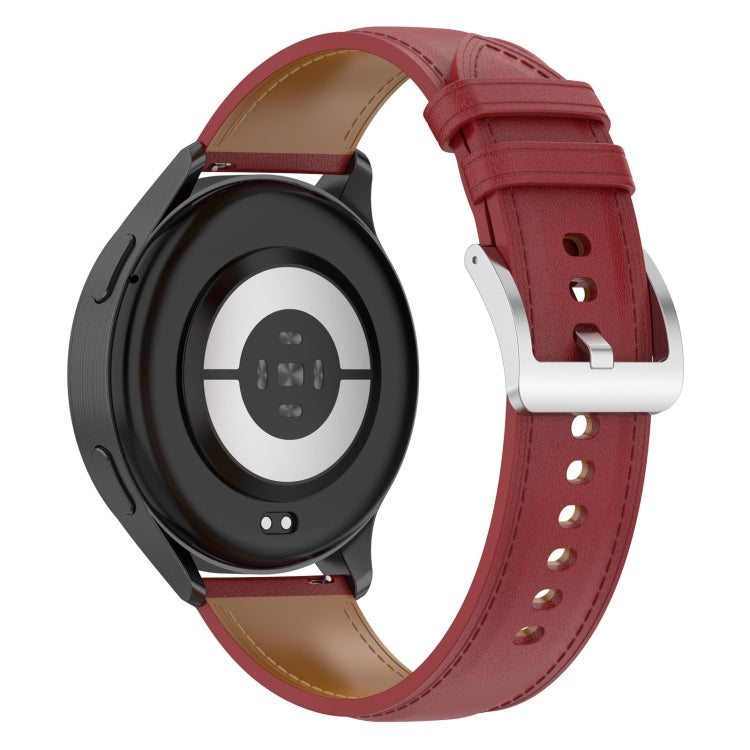 For Amazfit Active Stainless Steel Quick Release Buckle 20mm Genuine Leather Watch Band