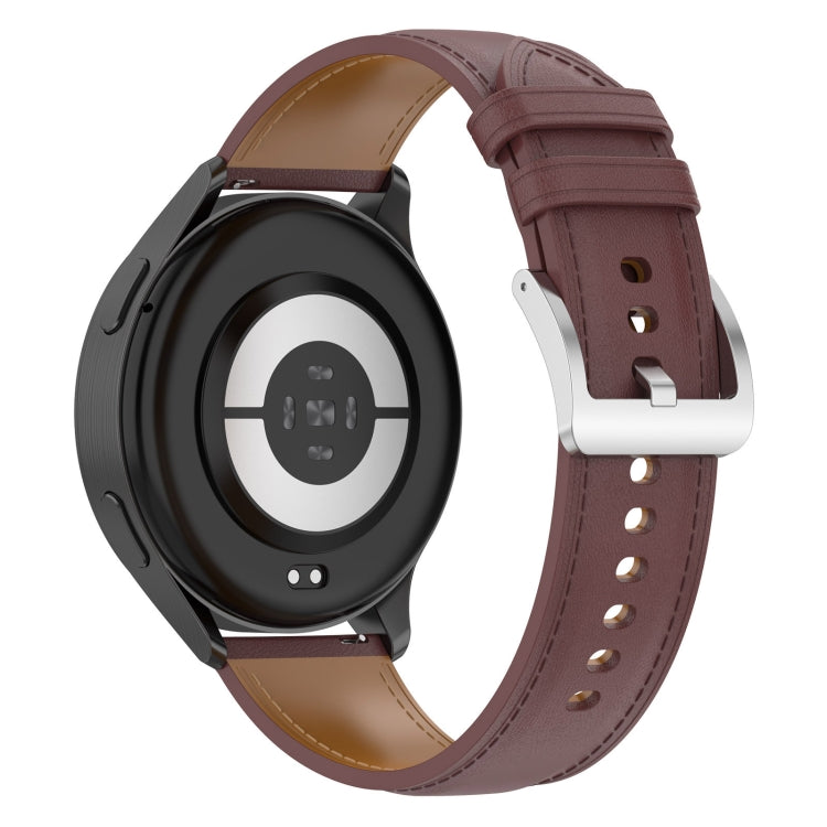 For Amazfit Active Stainless Steel Quick Release Buckle 20mm Genuine Leather Watch Band