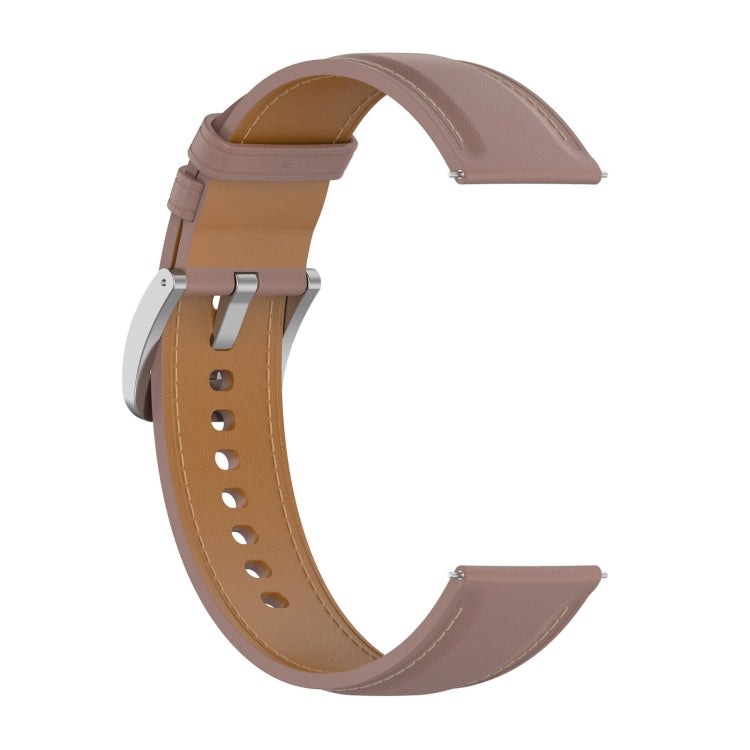 For Garmin Forerunner 165 Stainless Steel Quick Release Buckle 20mm Genuine Leather Watch Band