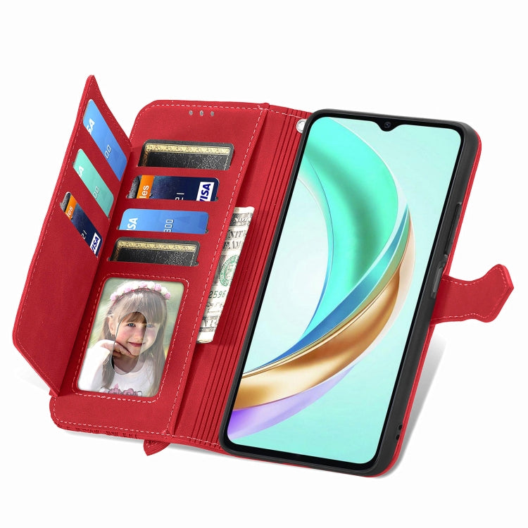 For Oukitel C53 Embossed Flower Zipper Leather Phone Case