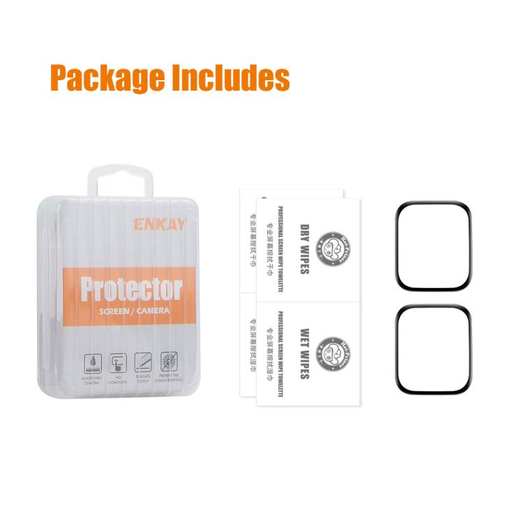 For Honor Watch X5 2pcs ENKAY 3D Full Coverage Soft PC Edge PMMA HD Screen Film