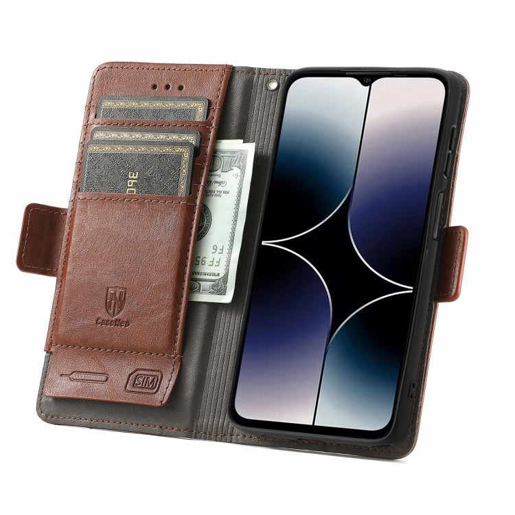 For Oukitel C53 CaseNeo Splicing Dual Magnetic Buckle Leather Phone Case