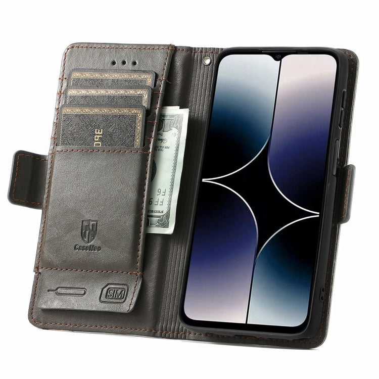 For Oukitel C53 CaseNeo Splicing Dual Magnetic Buckle Leather Phone Case