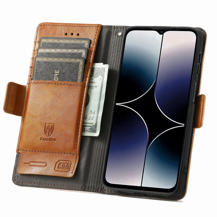For Oukitel C53 CaseNeo Splicing Dual Magnetic Buckle Leather Phone Case