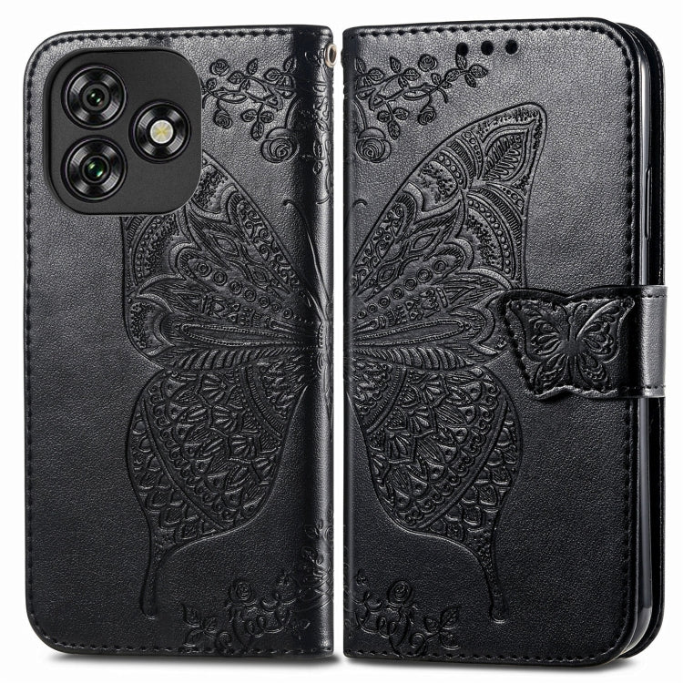 For Oukitel C53 Butterfly Love Flower Embossed Leather Phone Case