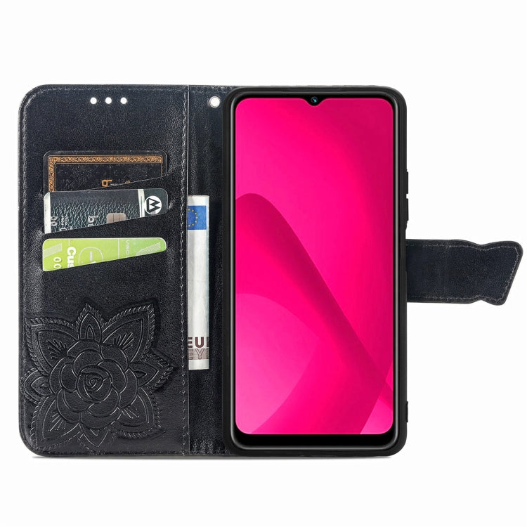For Oukitel C53 Butterfly Love Flower Embossed Leather Phone Case