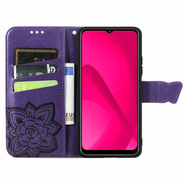 For Oukitel C53 Butterfly Love Flower Embossed Leather Phone Case