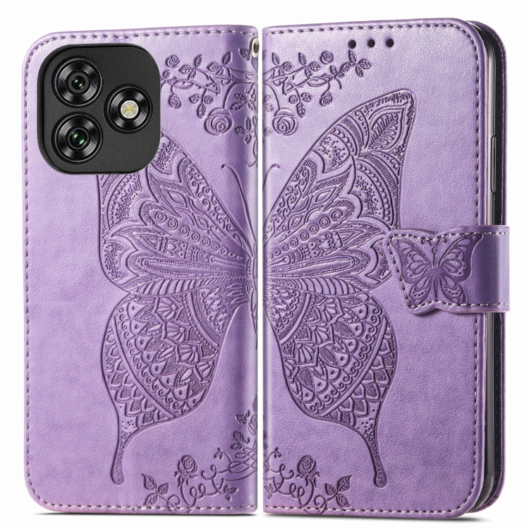 For Oukitel C53 Butterfly Love Flower Embossed Leather Phone Case