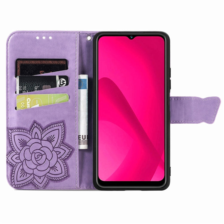 For Oukitel C53 Butterfly Love Flower Embossed Leather Phone Case
