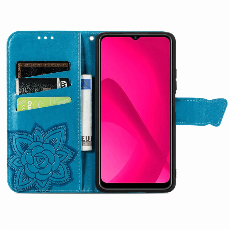 For Oukitel C53 Butterfly Love Flower Embossed Leather Phone Case