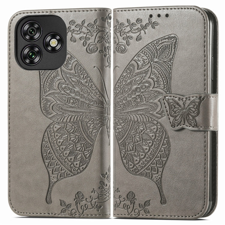 For Oukitel C53 Butterfly Love Flower Embossed Leather Phone Case