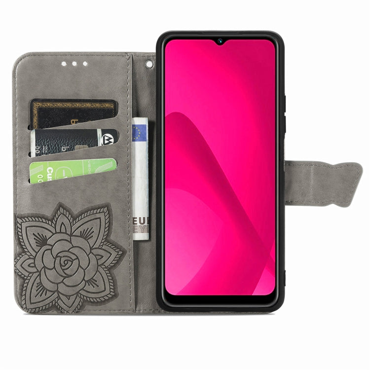 For Oukitel C53 Butterfly Love Flower Embossed Leather Phone Case